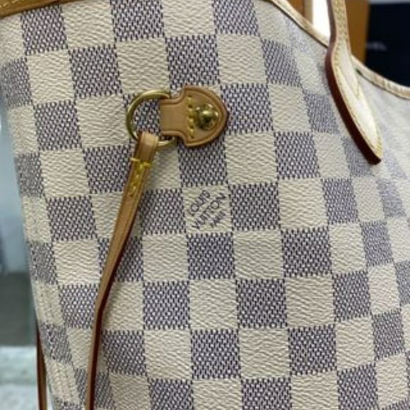 Louis Vuitton Damier Azur MM Rose Ballerine - Picture 7 of 16
